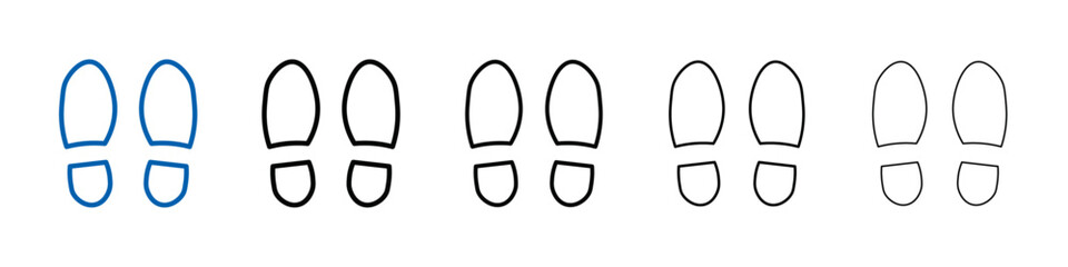 Footprints icon Outline vector logo for web ui