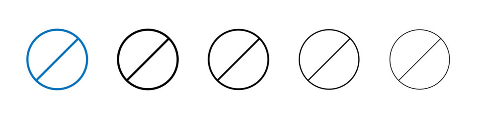 Forbidden icon Outline vector logo for web ui