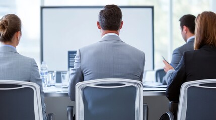 Business Professionals in Conference Room Presentation