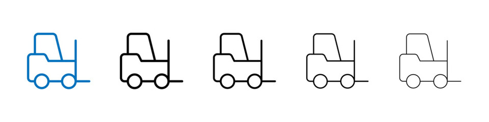Forklift icon Outline vector logo for web ui © Hindi