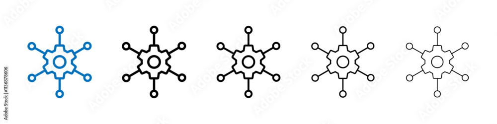 Poster Frameworks icon Outline vector logo for web ui