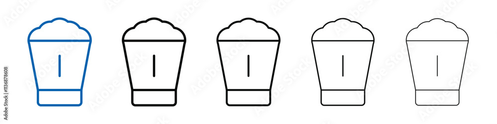 Poster frappe icon outline vector logo for web ui