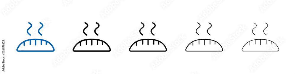 Poster fresh bread icon Outline vector logo for web ui