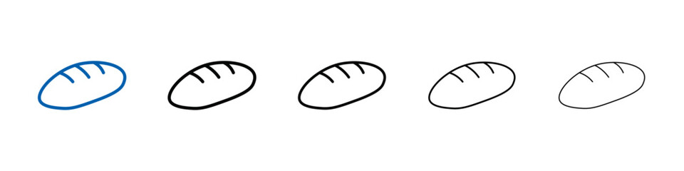 French bread icon Outline vector logo for web ui
