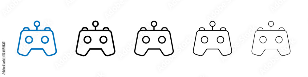 Aufkleber Gamepad icon Outline vector logo for web ui