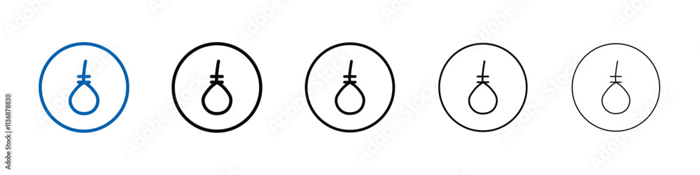 Poster gallows icon Outline vector logo for web ui