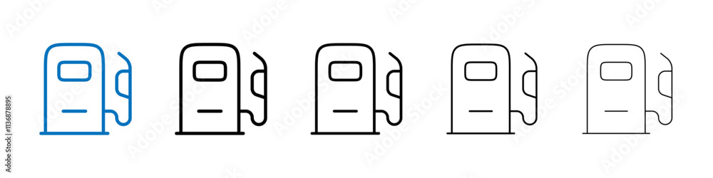 Poster Gas station Icon Outline vector logo for web ui