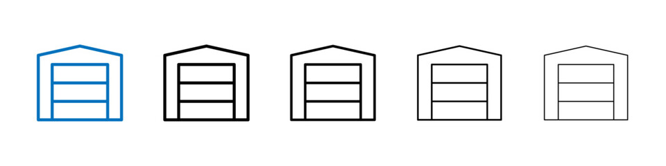 Garage icon Outline vector logo for web ui