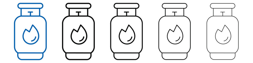 Gas cylinder icon Outline vector logo for web ui