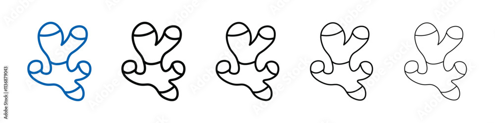 Poster ginger icon Outline vector logo for web ui