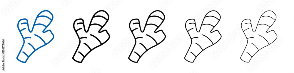 Poster Ginger icon Outline vector logo for web ui