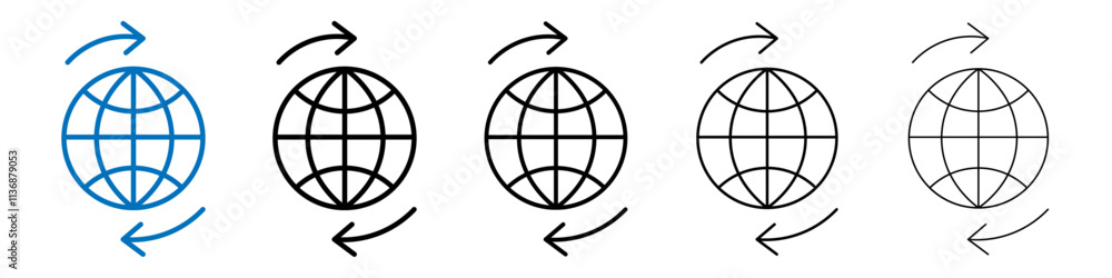 Poster globalization icon outline vector logo for web ui