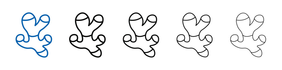 ginger icon Outline vector logo for web ui