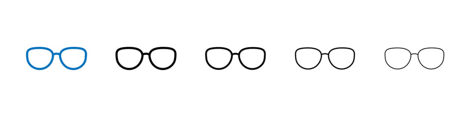 Glassess icon Outline vector logo for web ui
