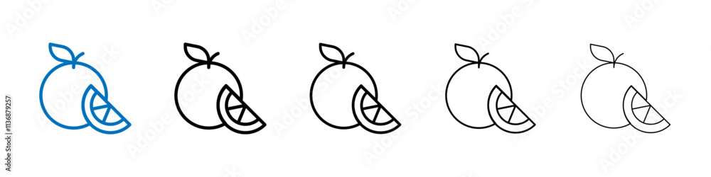 Poster Grapefruit icon Outline vector logo for web ui
