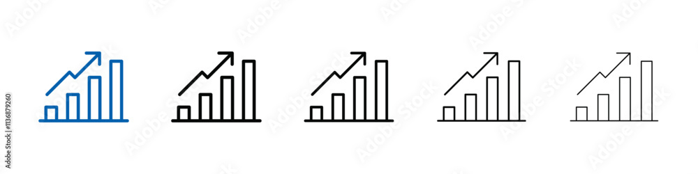 Poster graph icon outline vector logo for web ui