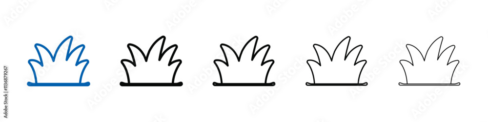 Poster Grass icon Outline vector logo for web ui