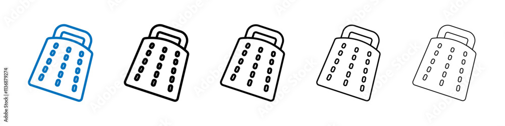 Poster Grater icon Outline vector logo for web ui