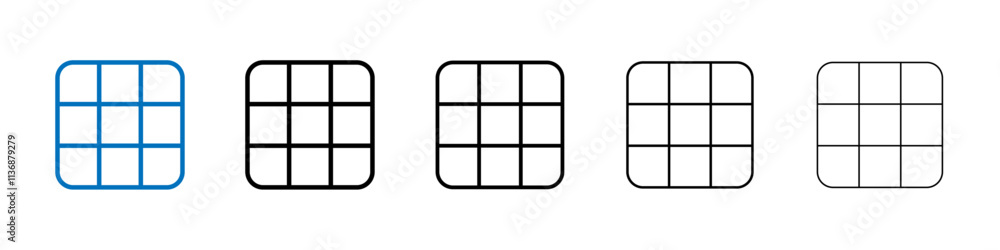 Poster grid icon 2 outline vector logo for web ui