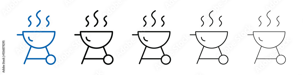Poster grill icon Outline vector logo for web ui