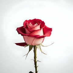 red rose on a white background