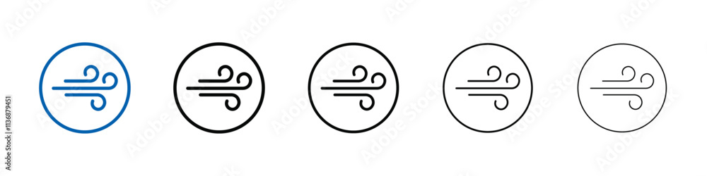 Poster gust icon outline vector logo for web ui