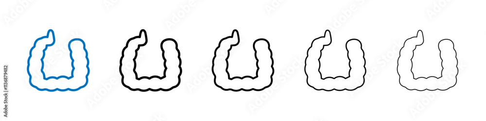 Poster Gut icon Outline vector logo for web ui