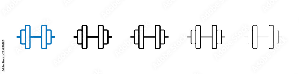 Poster Gym icon Outline vector logo for web ui