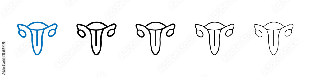 Poster gynecology icon outline vector logo for web ui