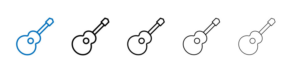 Guitar icon Outline vector logo for web ui