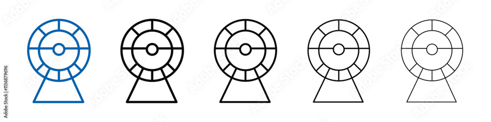 Poster hamster wheel icon outline vector logo for web ui