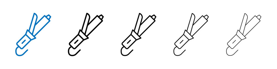Hair curler icon Outline vector logo for web ui