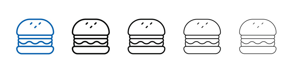 Hamburger icon Outline vector logo for web ui