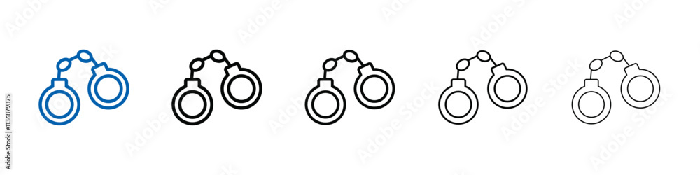 Aufkleber handcuffs icon outline vector logo for web ui