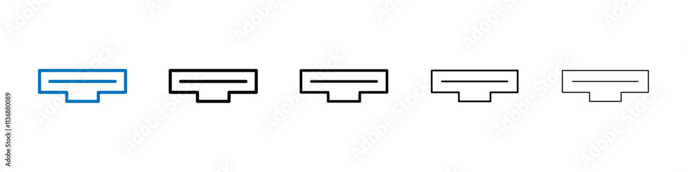 Poster HDMI icon Outline vector logo for web ui