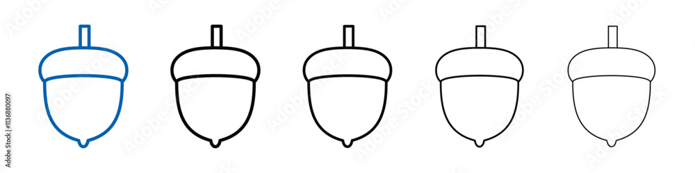 Aufkleber Hazelnut icon Outline vector logo for web ui