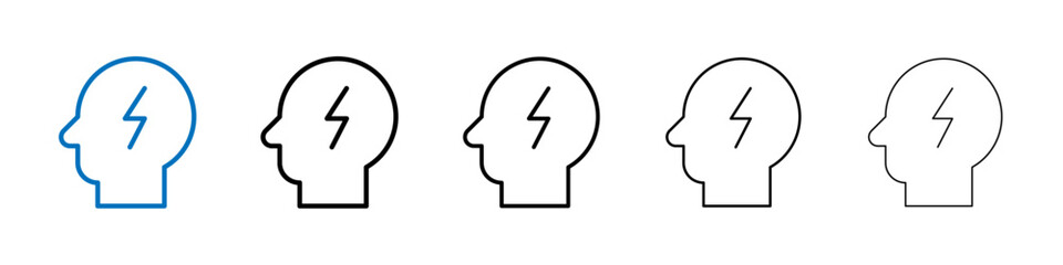 Headache icon icon Outline vector logo for web ui