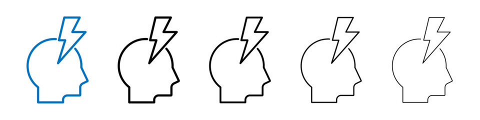 Headache icon Outline vector logo for web ui