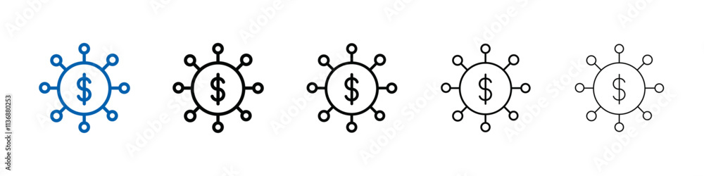 Poster hedge fund icon outline vector logo for web ui