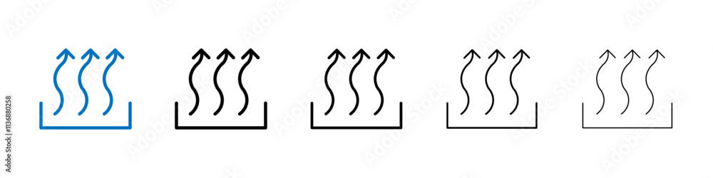 Poster heat icon outline vector logo for web ui