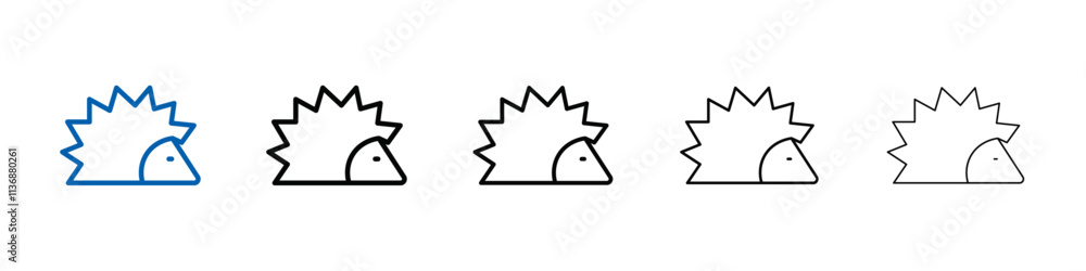 Aufkleber hegdehog icon outline vector logo for web ui
