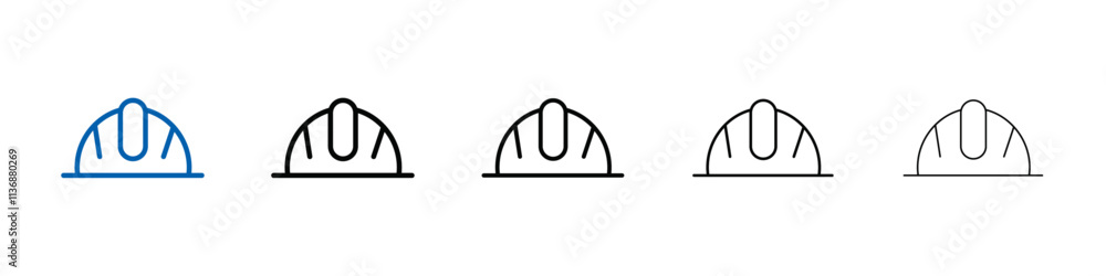 Poster helmet icon outline vector logo for web ui