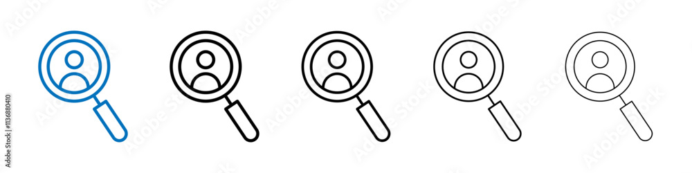 Poster hiring icon outline vector logo for web ui