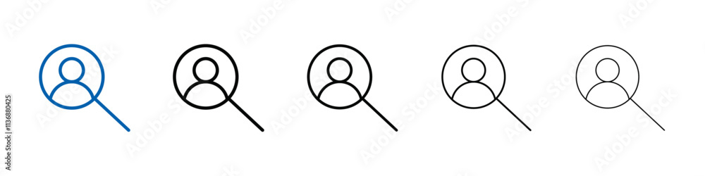 Poster Hiring icon Outline vector logo for web ui