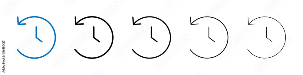 Aufkleber history icon outline vector logo for web ui