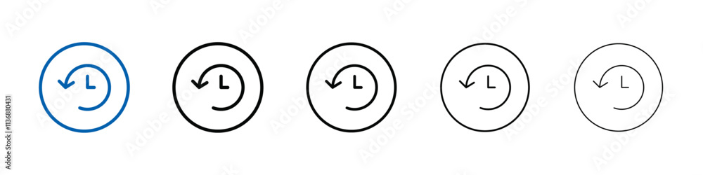 Poster history icon outline vector logo for web ui