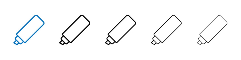 Highlighter icon Outline vector logo for web ui