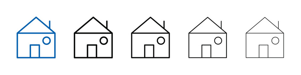 Home Icon Outline vector logo for web ui
