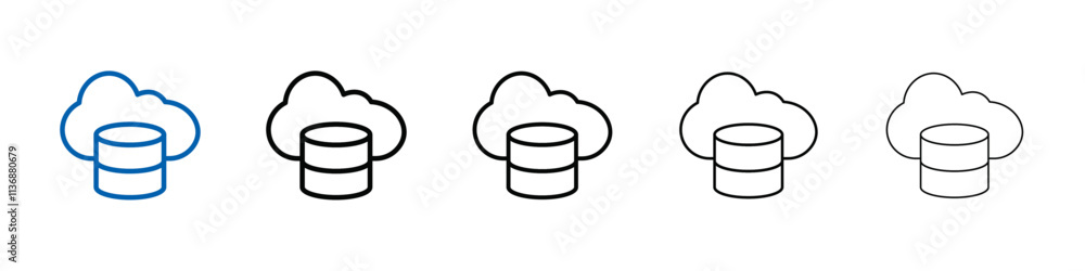 Aufkleber hosting icon outline vector logo for web ui