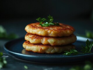 Fototapeta premium Pancakes with Parsley